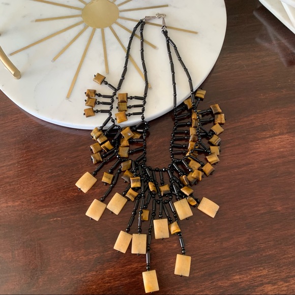 Vintage tiger stone necklace - Picture 2 of 3